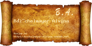 Büchelmayer Alvina névjegykártya